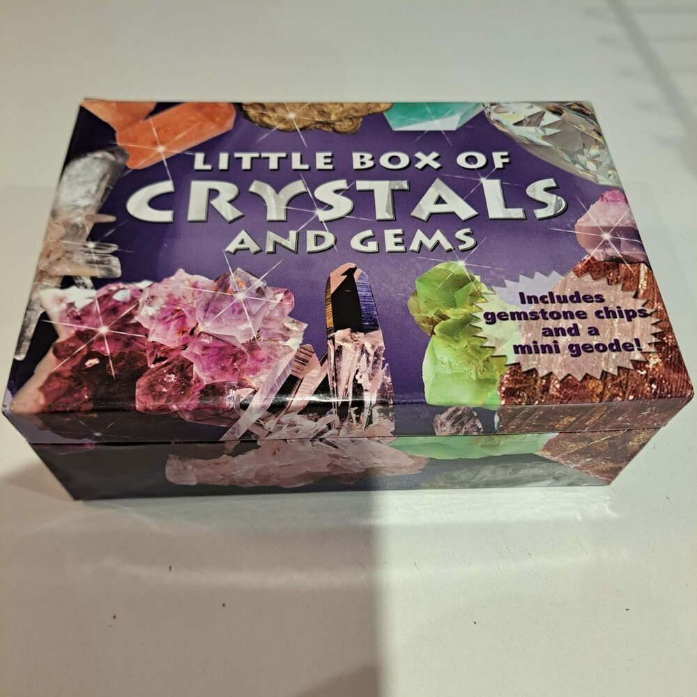 Little box of crystals and gems